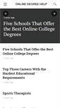 Mobile Screenshot of onlinedegreehelp.org